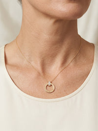 Gargantilla de oro 14k tipo diseñador plana con barra de circonias Mod 5773 - 45 cm