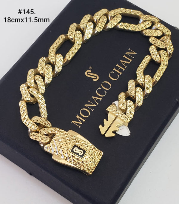 Pulsera de diseñador fígaro acabado Flex