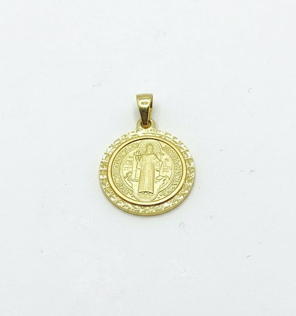 Medalla de San Benito de oro 14k Mod. 3027