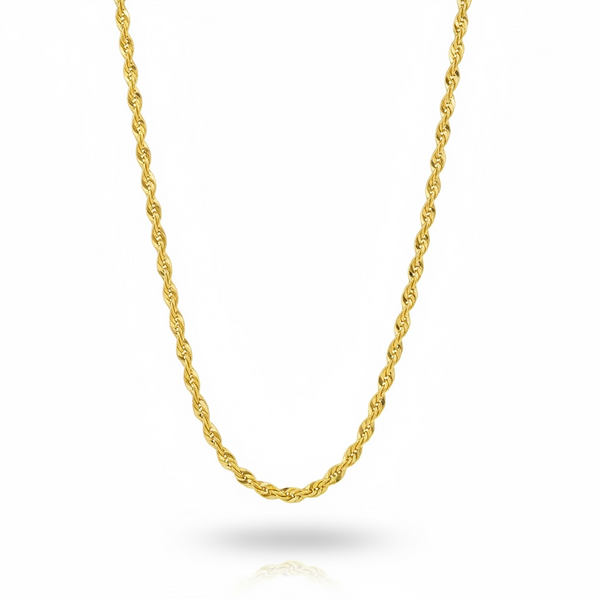 Cadena de oro 14k tejido torsal - 3 mm Caballero