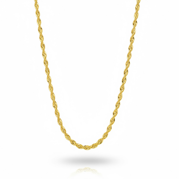 Cadena de oro 14k tejido torsal - 3 mm