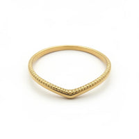 Anillo Chevron Texturizado en Oro 14K Mod.5037