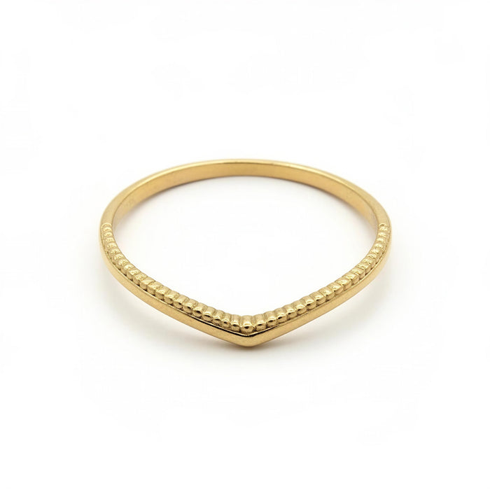 Anillo Chevron Texturizado en Oro 14K Mod.5037