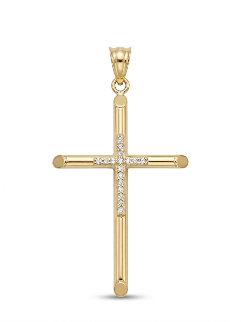 Cruz de oro 14k mod 5516 - 3.5 cm