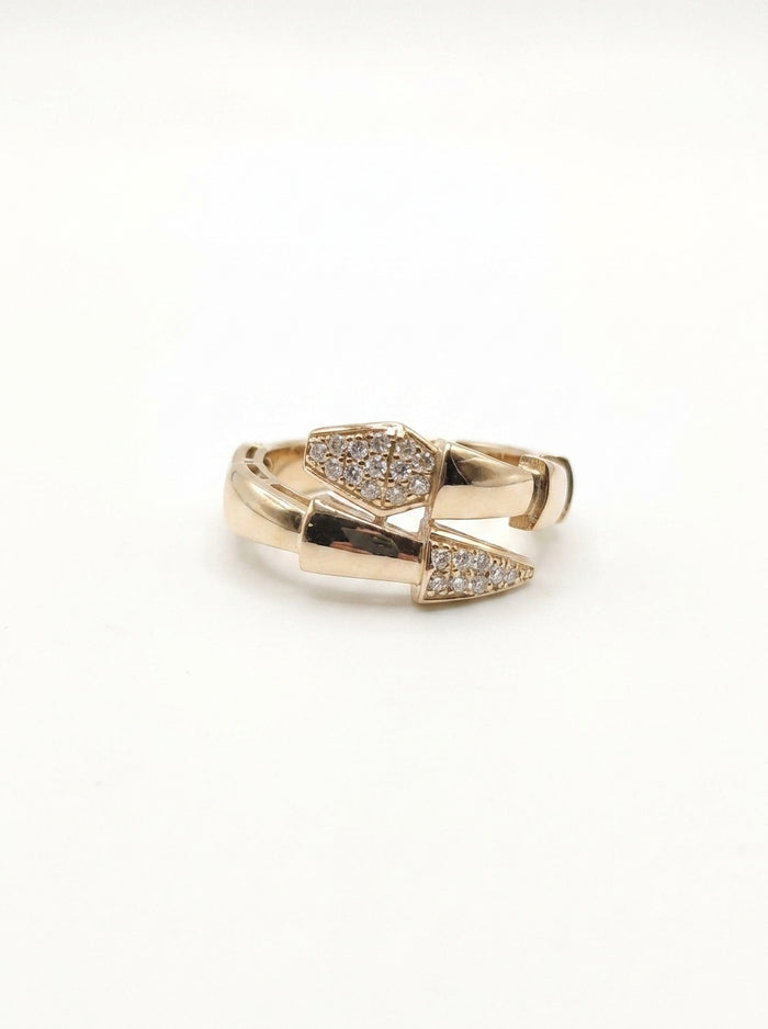 Anillo de oro 14k diseño viper tipo diseñador Mod5762