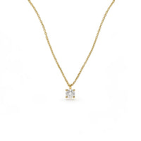 Gargantilla de oro 14k con circonias