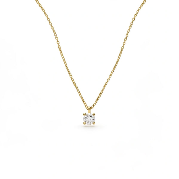 Gargantilla de oro 14k con circonias