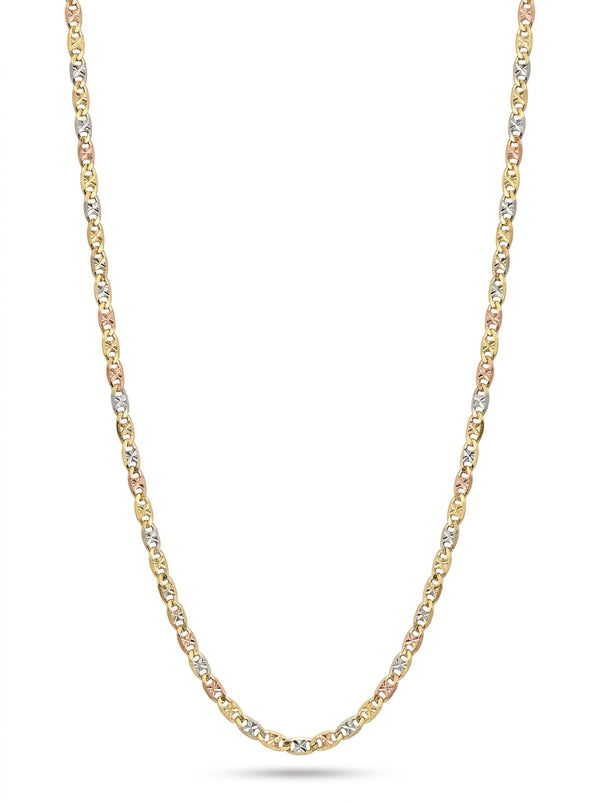 Cadena de oro 14k tejido valentino florentina con estrella mod 5833 - 3 mm
