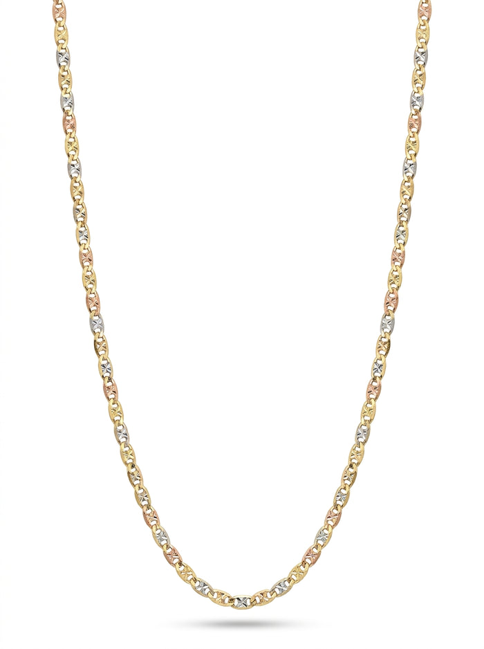 Cadena de oro 14k tejido valentino florentina con estrella mod 5833 - 3 mm