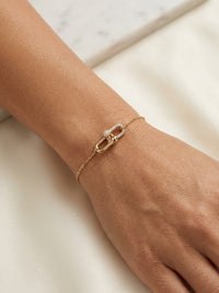 Pulsera de oro 14k tipo diseñador mod 5916- 18 cm