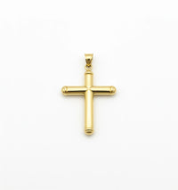 Cruz clásica tubular 10k Oro Amarillo  Mod. 3515