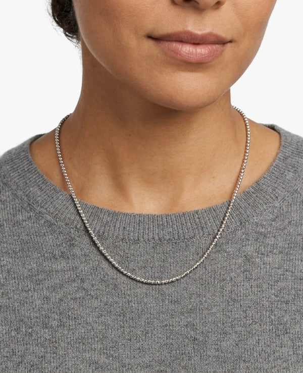 Gargantilla de oro blanco 14k diseño de bolitas diamantadas Mod 5836