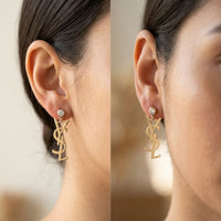 Aretes de oro 14k tipo diseñador Mod 5658