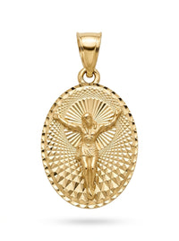 Medalla de oro 14k diseño de Jesucristo mod 5513 - 1.5 cm