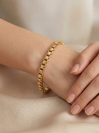 Pulsera de Oro 14K diseño cubo Mod LM5418 - 18 cm