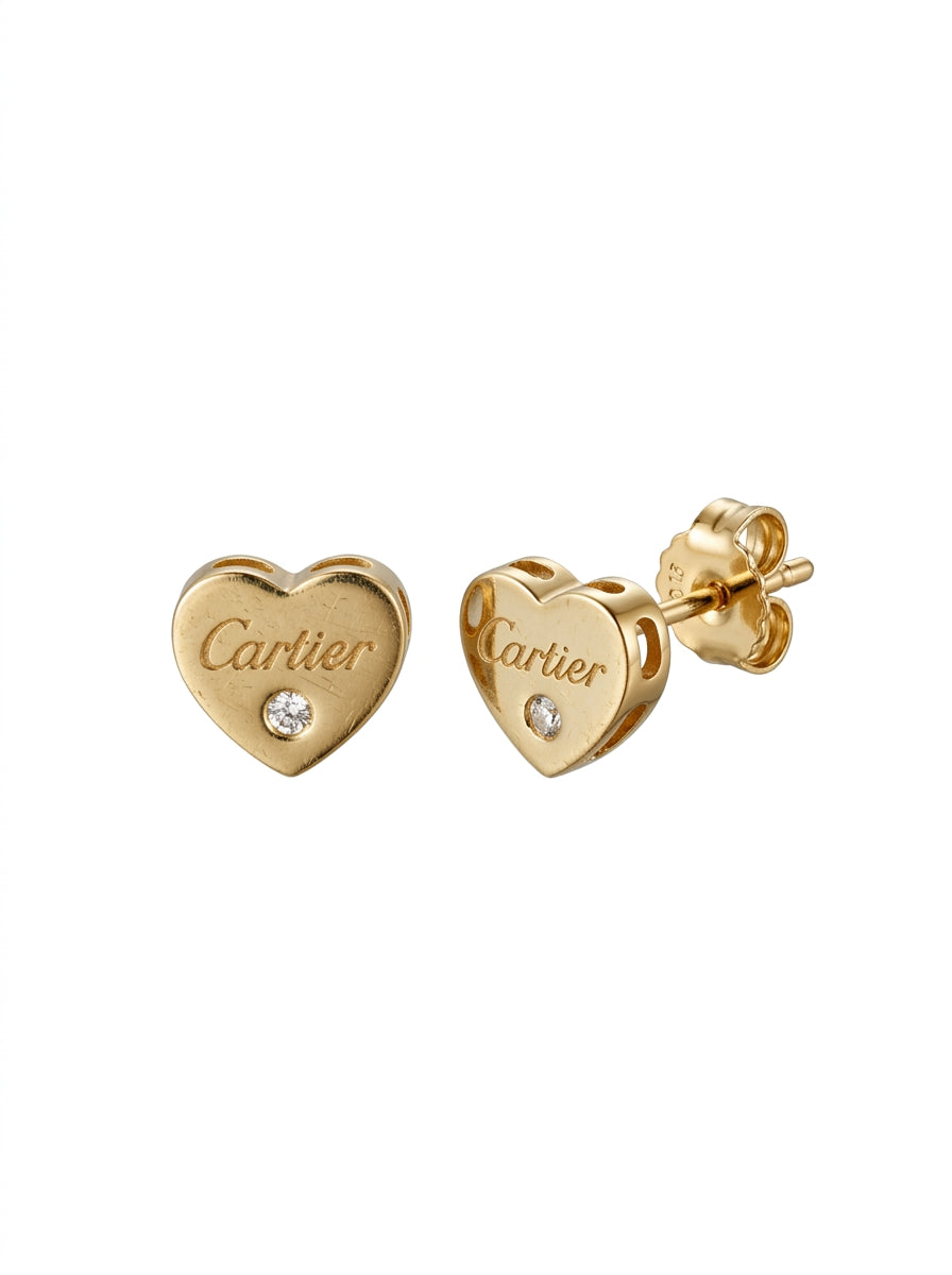 Aretes de oro 14k tipo diseñador Mod 5687