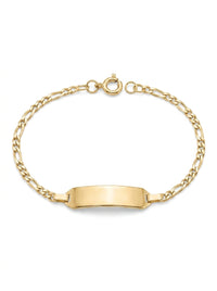 Esclavas kids de oro 14k tejido 3x1 Mod 5460 - 14 cm