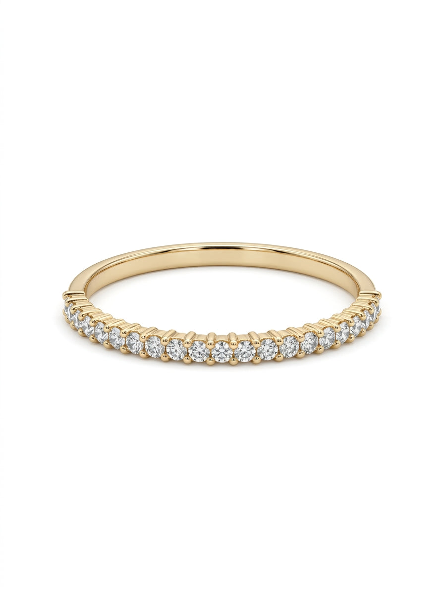 Media churumbela de oro 14k diseño instante eterno con circonias Mod 5786