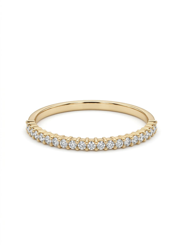 Media churumbela de oro 14k diseño instante eterno con circonias Mod 5786