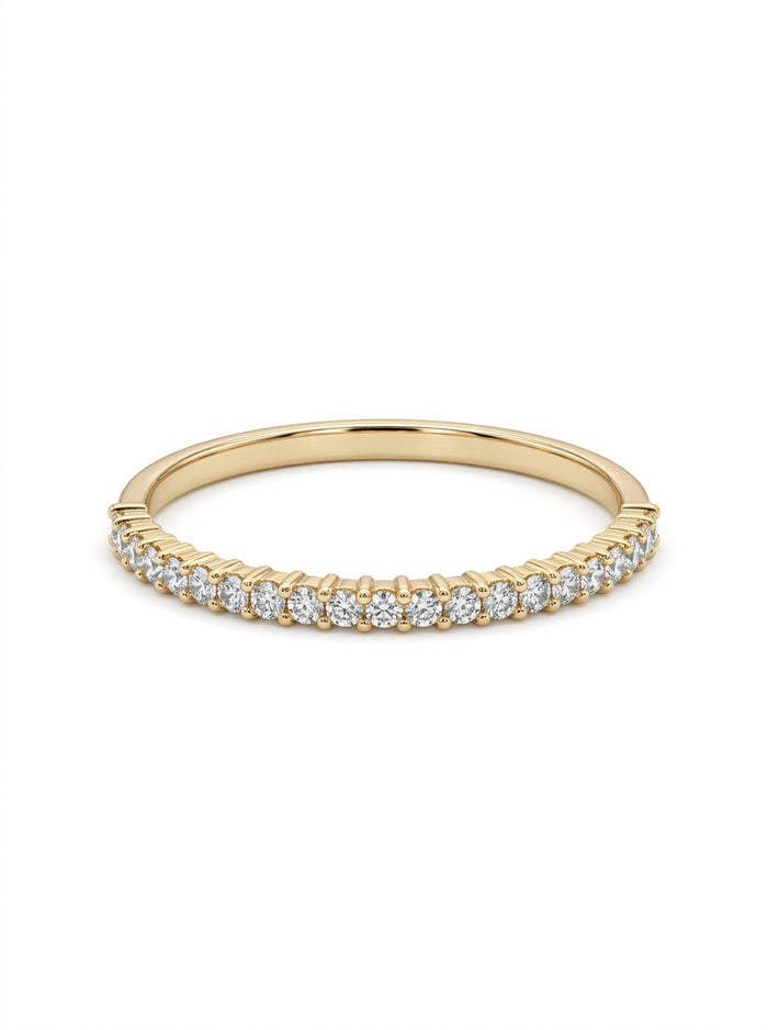 Media churumbela de oro 14k diseño instante eterno con circonias Mod 5786