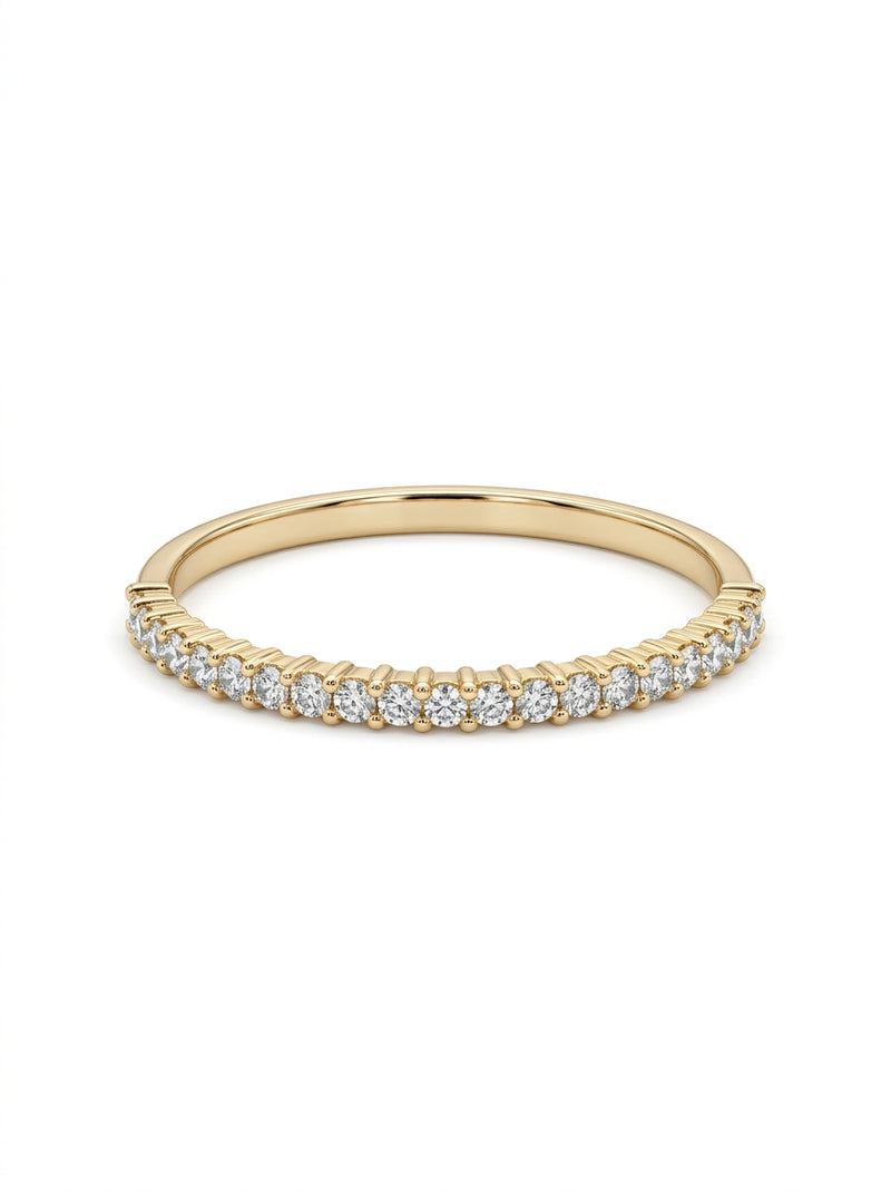 Media churumbela de oro 14k diseño instante eterno con circonias Mod 5786