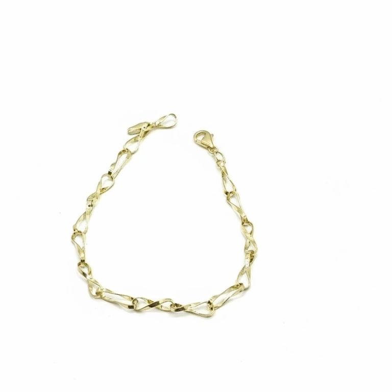 Pulsera de Eslabón Retorcido en Oro 10k medida para dama