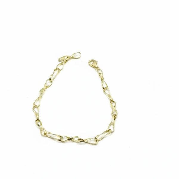 Pulsera de Eslabón Retorcido en Oro 10k medida para dama