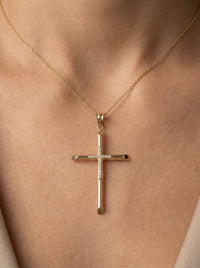 Cruz de oro 14k mod 5516 - 3.5 cm