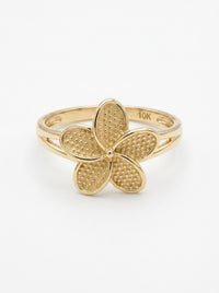 Anillo de oro 10k diseño flor del pensamiento mod 5714