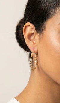 Arracadas torsal de oro 14k Mod. 493534