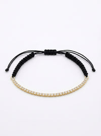 Pulsera de oro amarillo 14k tipo tenis Mod 5960 - ajustable