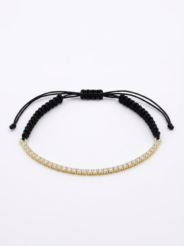 Pulsera de oro amarillo 14k tipo tenis Mod 5960 - ajustable
