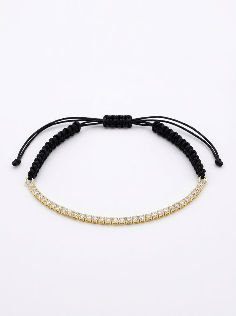 Pulsera de oro amarillo 14k tipo tenis Mod 5960 - ajustable