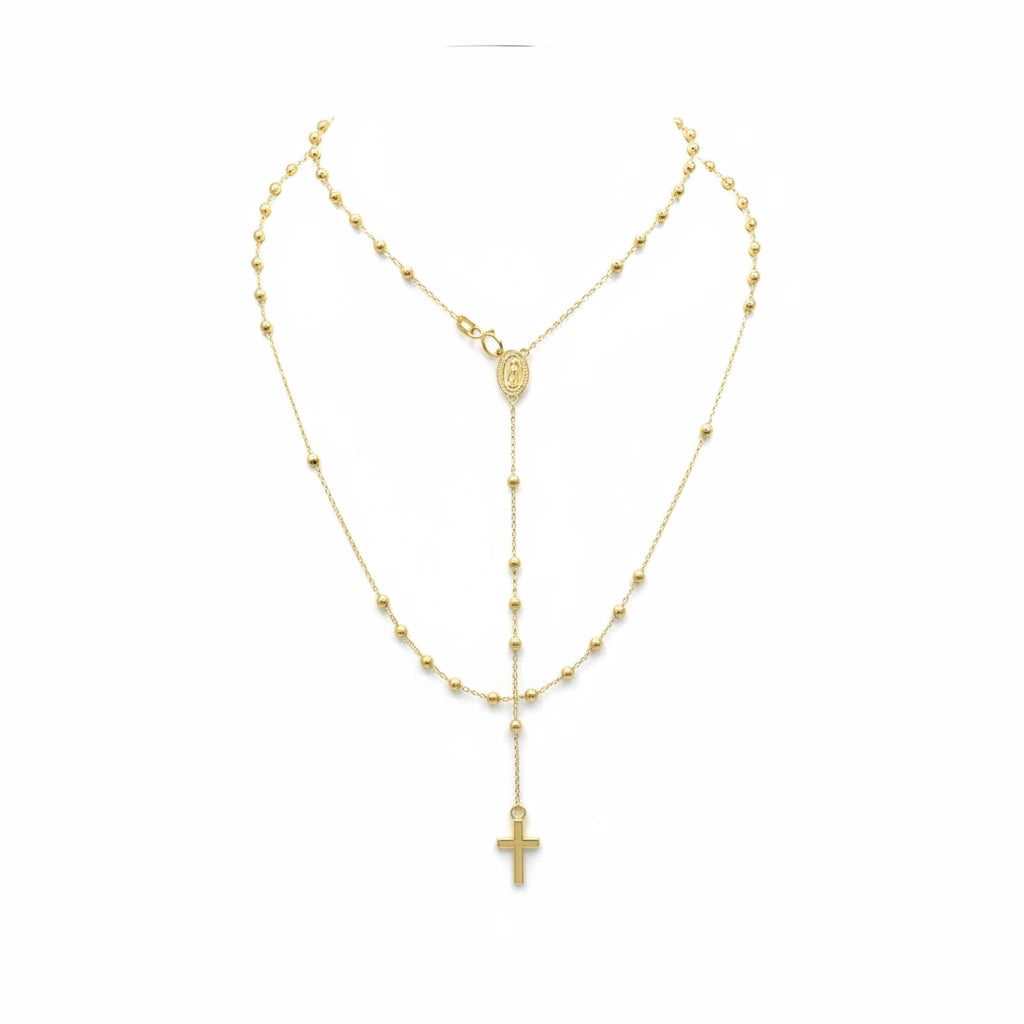 Rosario de oro amarillo 14k 60 cm 3 mm