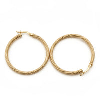 Arracadas torsales retorcidas de oro 14k Mod. L302