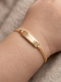 Esclava kids de oro 14k tejido Bismark delgado Mod 5464 - 14 cm