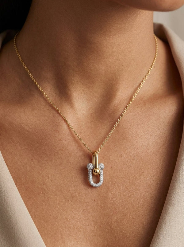 Gargantilla de oro 14k inspirada en tipo diseñador mod 5937 - 45 cm