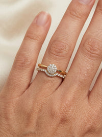 Alíanza de oro amarillo 14k con diamantes de naturales Mod 5485