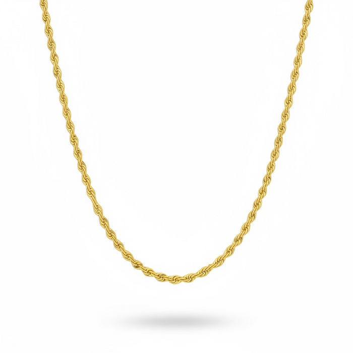 Cadena torsal de oro 14k 1 mm
