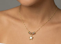 Gargantilla de aros de la suerte con estrella