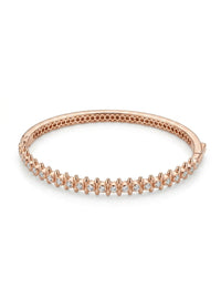 Brazalete de oro rosa 10k tipo diseñador mod 5711