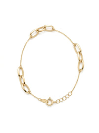 Pulsera de oro 10k diseño de eslabón Mod LM5180- 18 cm