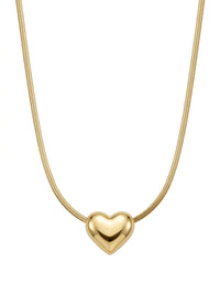 Gargantilla de oro 14k diseño flex con corazón Mod LM5130 - 45 cm