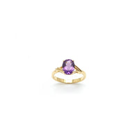 Anillo de oro 10k con piedra rosa