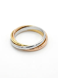 Anillo de oro florentino 14k diseño de entrelazado / trinity Mod LM5352