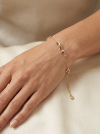 Pulsera de oro 10k diseño de eslabón Mod LM5180- 18 cm