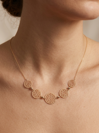 Gargantilla de oro14k diseño tipo filigranas Mod 5498 - 45 cm