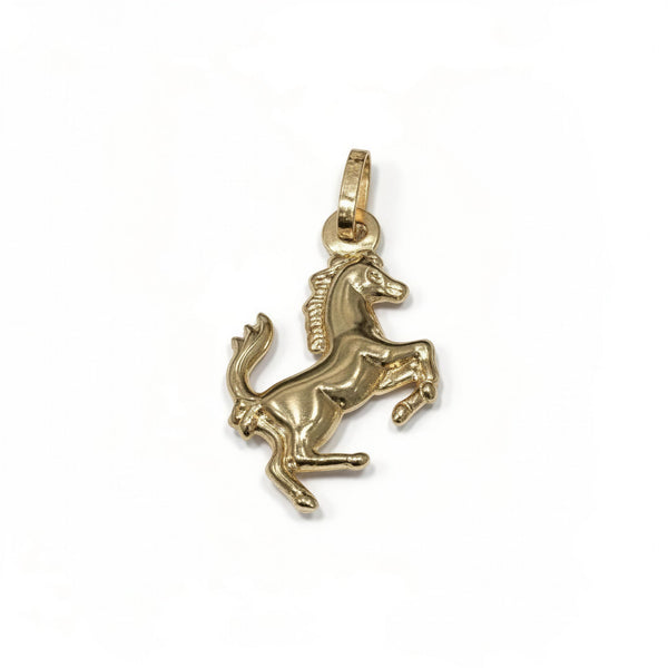 Dije de oro 10k de caballero mini hueco - 2 cm c/reasa