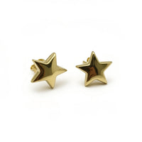 Aretes de estrella de oro 14k