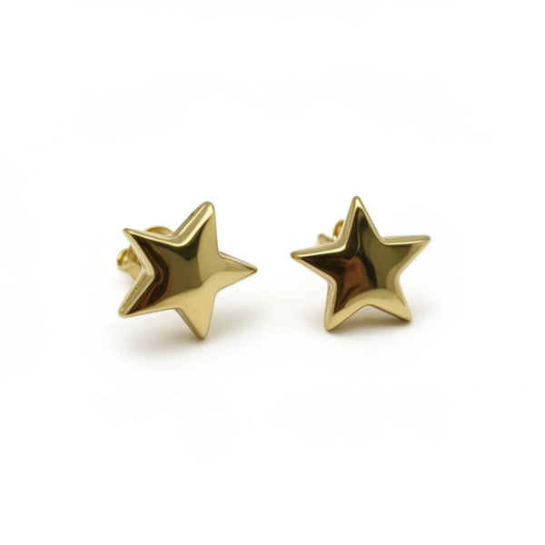 Aretes de estrella de oro 14k